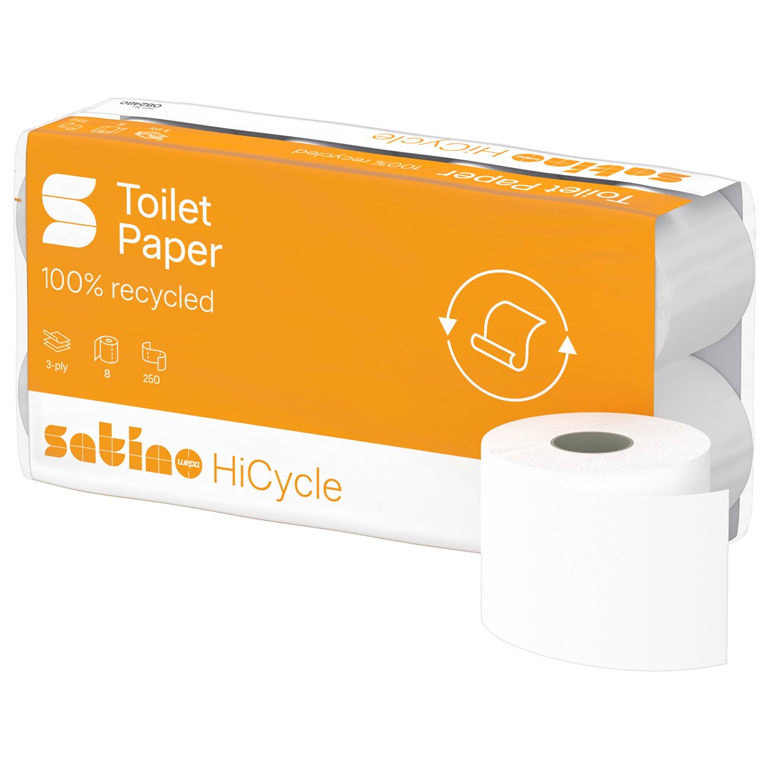 Toilettenpapier Satino HiCycle recycling weiß 3-lagig